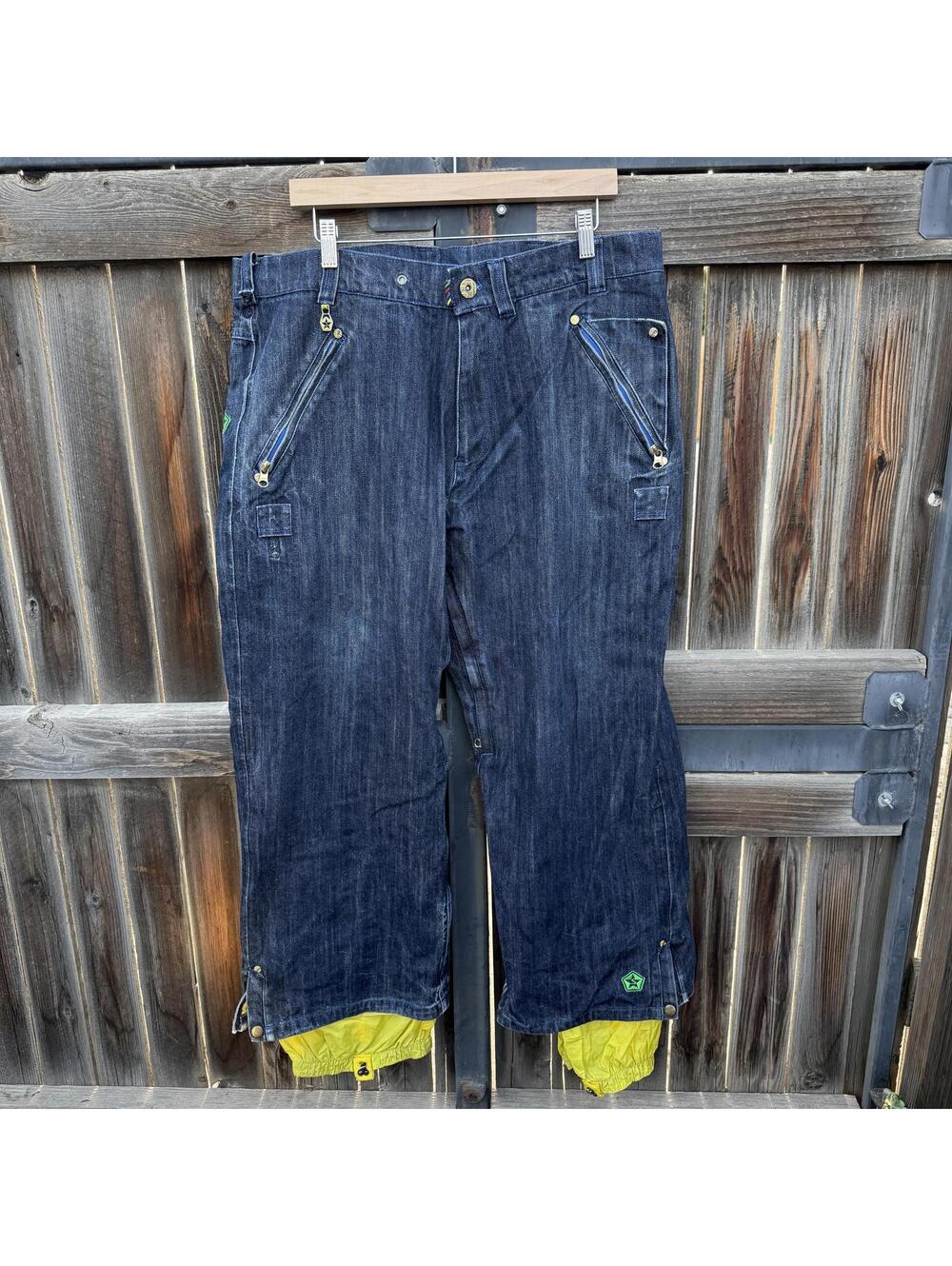 Water Proof Embroidered Jean's Snow Boarding Distressed Jeans